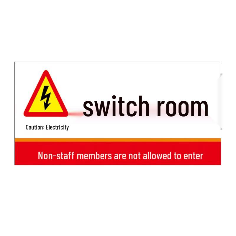 AnYi Electrical Safety Warning Signs 8x20cm