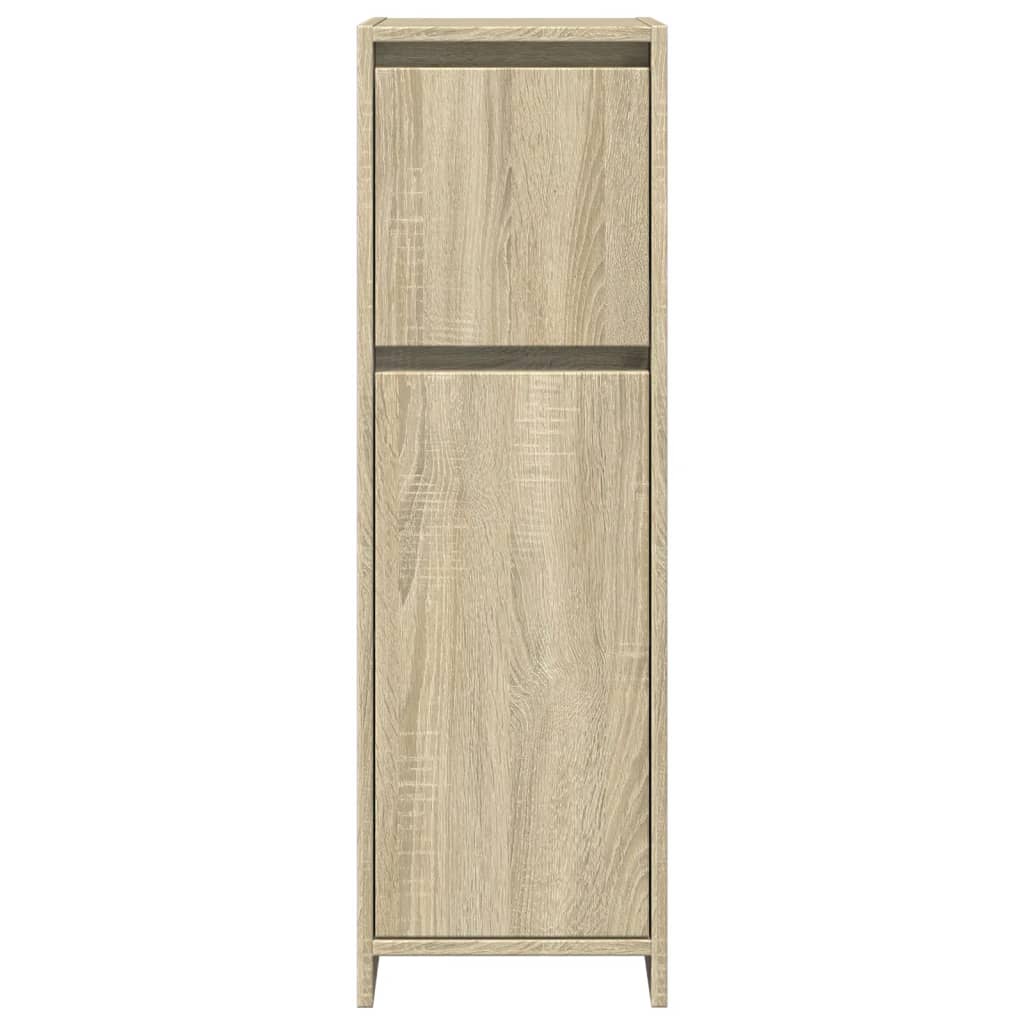4 Piece Bathroom Furniture Set in Sonoma Oak Particleboard