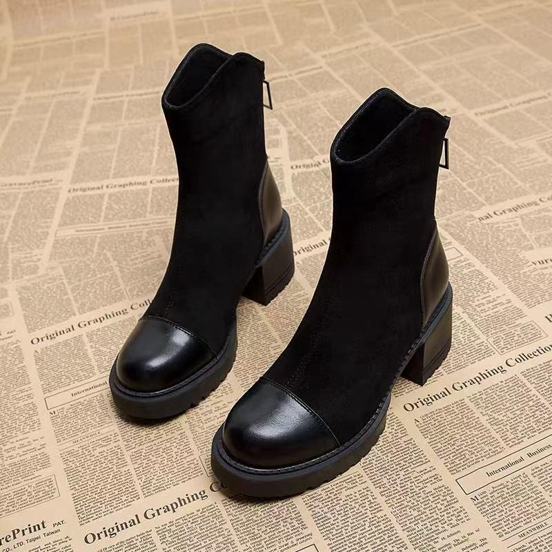 High Heels Ankle Boots for Women's Heeled Suede Designer Shoes  Pumps Walking Winter Boots New Trend Fashion Mujer De Botas