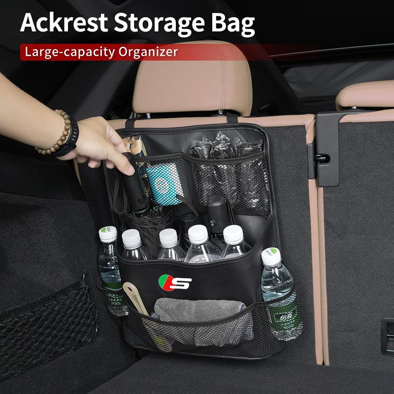 Car SeatBack Organizer Trunk Storage Bag Tools Stowing Pocket For Jaguar XF XJ XFR XKR X-Type F-Pace I-Pace S-Type F-Type SS2