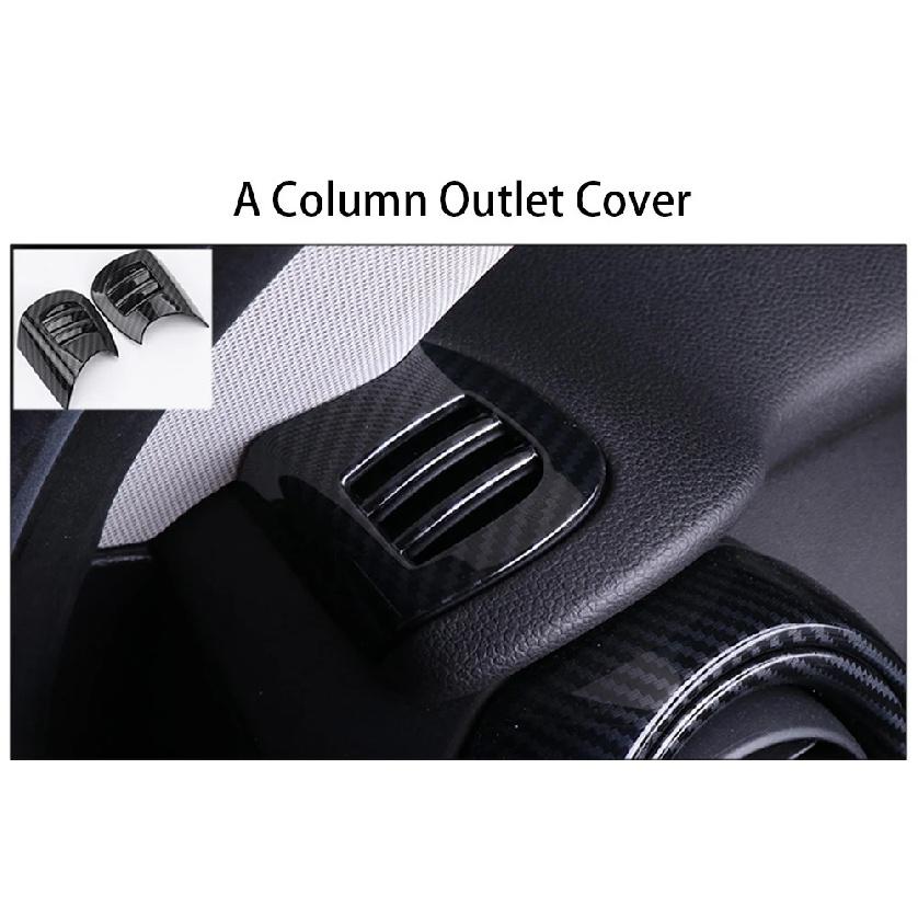 For MINI Cooper Hatchback F56 Whole Inner Carbon Fiber Texture Sticker Cover Handle Vent Console Panel Housing Case Accessories