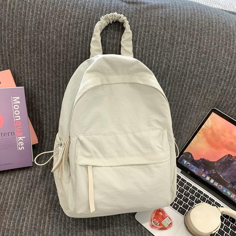 Японский студенческий школьный рюкзак женский школьный рюкзак легкий корейская версия рюкзак простой однотонный модный дорожный рюкзак белый