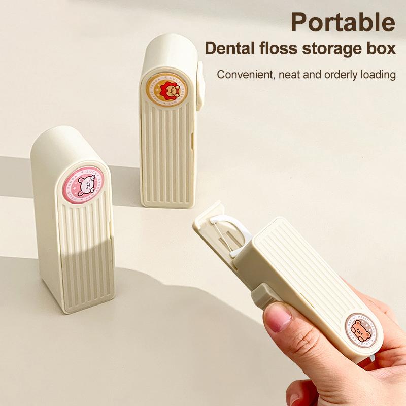 Cute Dental Floss Dispenser Containing 10Pcs Floss Dental Floss Storage Box Auto Refillable Oral Hygiene Care Floss Pick