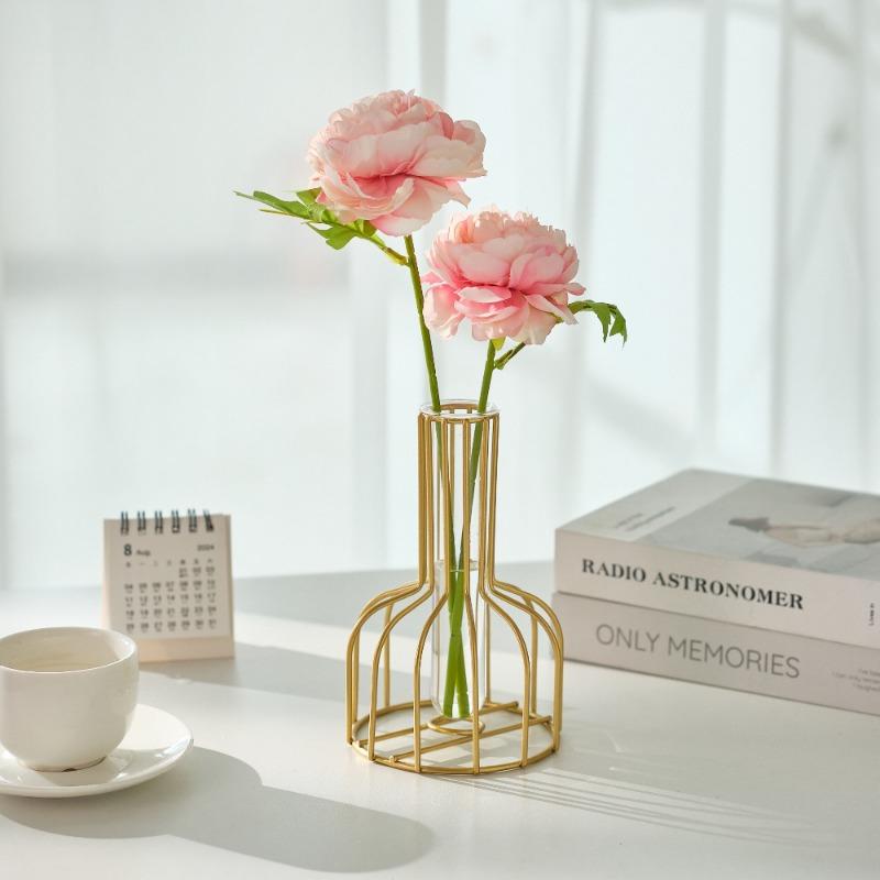 Fiori Artificiali Fiori Finti Decorazione Desktop Soggiorno Fiori Ortensia Set Vaso Idroponico da Interno