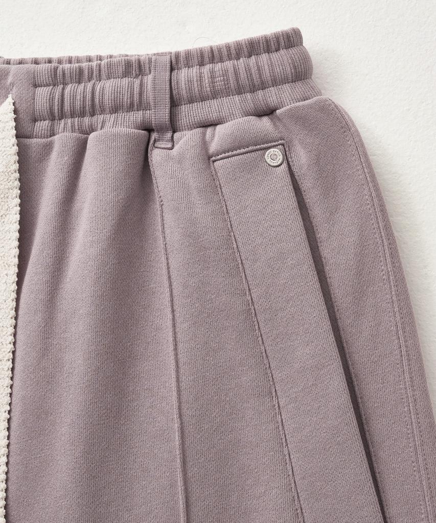Seteo Cotton Elastic Waist Sweatpants Purple (Type A)