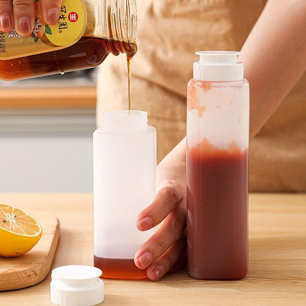 Průhledná láhev na stlačovací omáčku pro čerstvost 200/300 ml Lahve na olivový olej Kečup