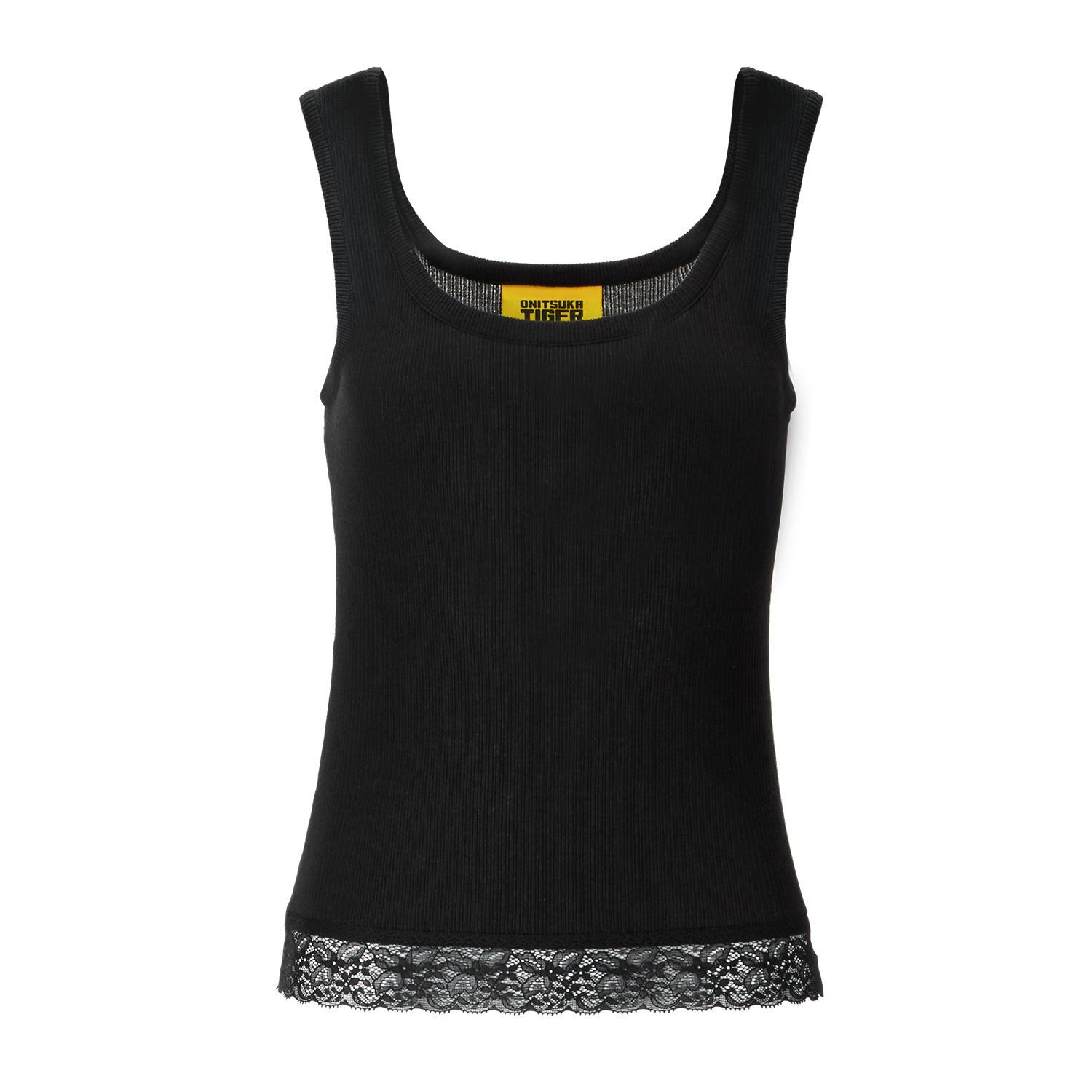 

Onitsuka Tiger Ws Tank Top Fashion Versatile Comfortable Skin-Friendly Vest Women tops Black 2182B501-001 S