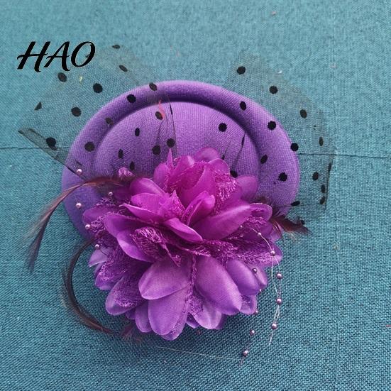 Pillbox Hat Exquisite Sweet Fascinator with Hair Clip Decorative Anti-fall Faux Feather Flower Mesh Veil Accessories Cocktail Headwear