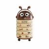 Trash Can Space-Saving Wheeled Bin Feline Decor