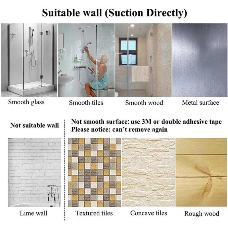Shower Head Holder Adjustable Self-Adhesive Wall Mount Shower Head Bracket Universal For Home Hotel Bathroom