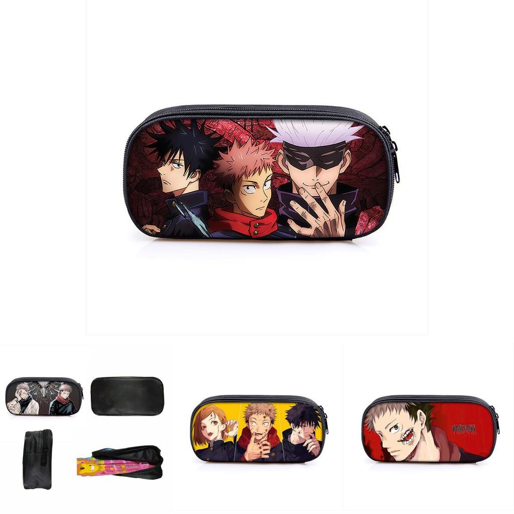 Jujutsu Kaisen Pencil Box With Large Capacity For Students And Makeup Essentials