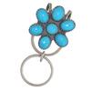 Giftable Floral Key Clip Keychain Women Bohemian Bag Charm Sturdy Keyring Purse Accessory Hanging Decoration