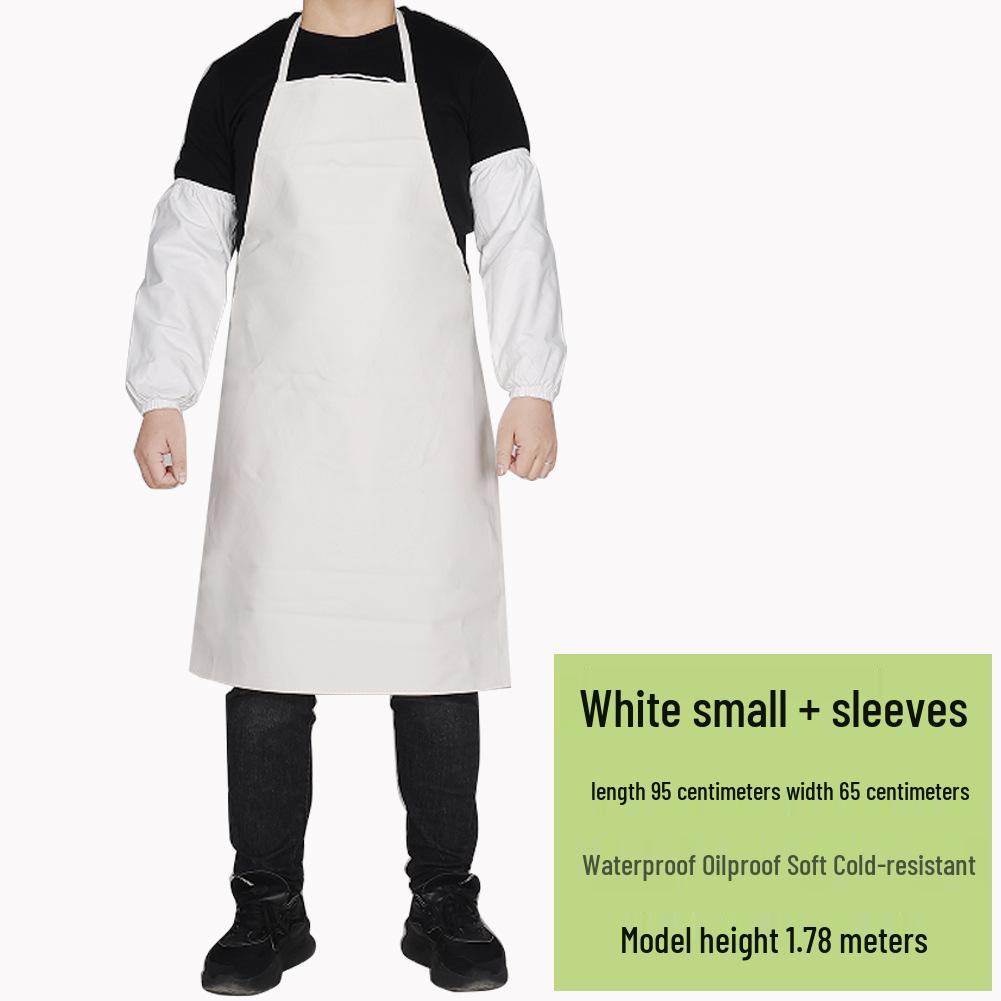 Men's Waterproof & Oil-Proof Leather Apron - Durable, Wear-Resistant, Long-Style for Cooking & Household Tasks