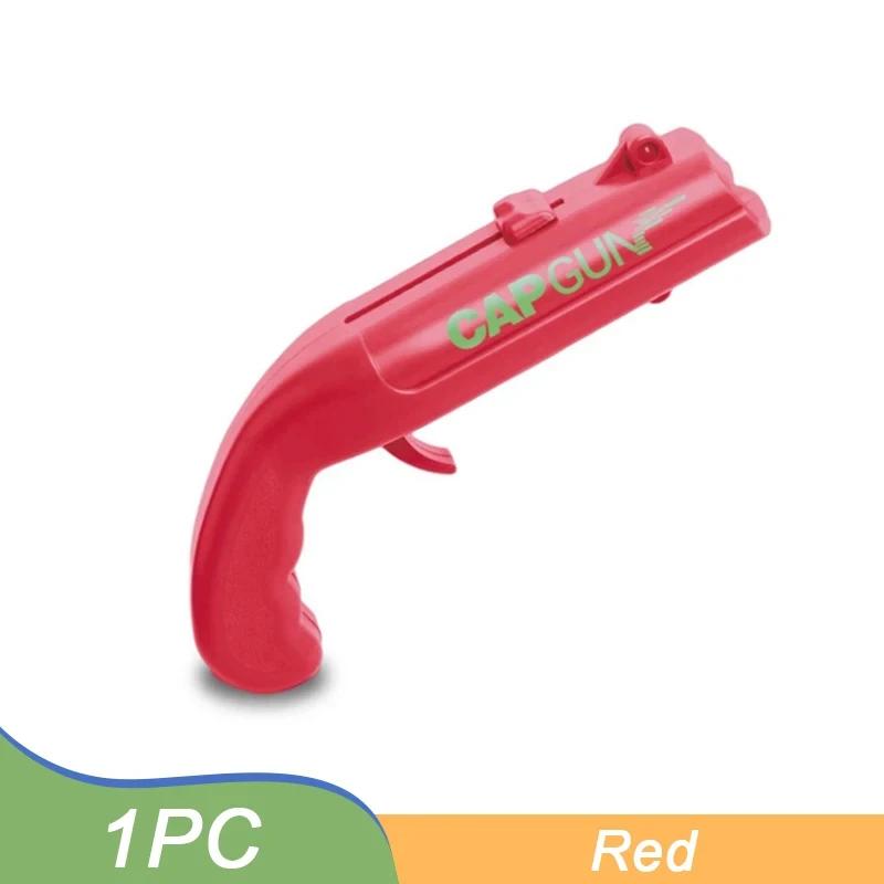 1PC Portable Cap Gun Creative Flying Cap Launcher Bottle Beer Opener Bar Tool Drink Opening Gun Shaped Bottle Lids Bottle Opener