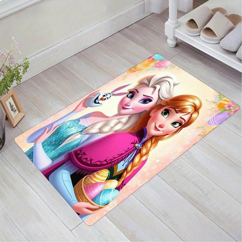 

1pc Frozen Pattern Area Rug Soft Flannel Floor Mat for Living Room,Office,Bedroom and Carpet 60cm by 90cm