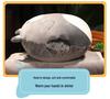 Soft Cute Cartoon Animal Hand Warmer 3-in-1 Pillow Blanket for Office Naps