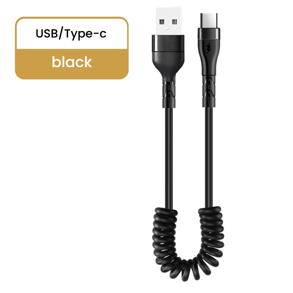 

120 Вт 6A пружинный кабель суперзарядка для Samsung S24 S23 USB C на USB Type C кабель для iPhone 15 Plus Xiaomi 11 быстрое зарядное устройство 3.0 1m