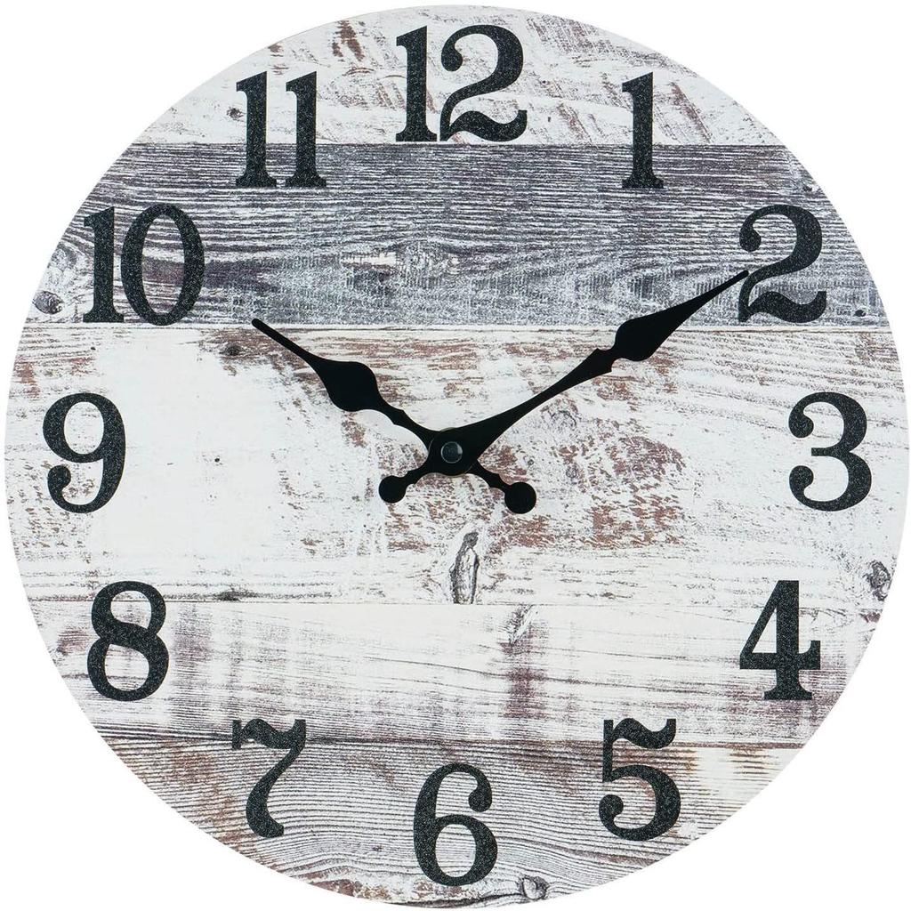 10palcové tiché dekorativní dřevěné nástěnné hodiny do obývacího pokoje a ložnice