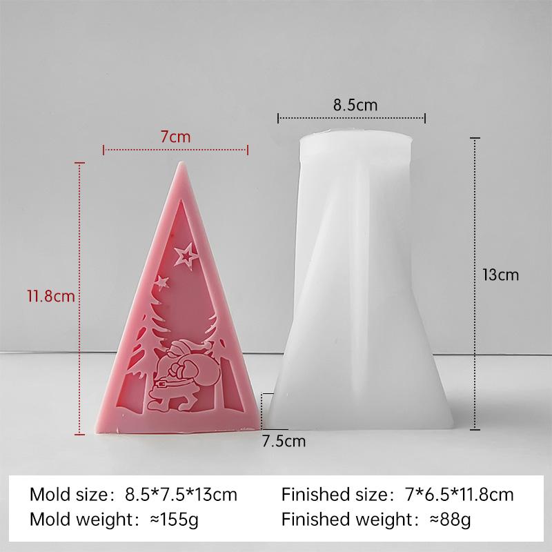 Christmas Tree Crystal Ball Silicone Mold Handmade Aroma Candle Resin Gypsum Mould DIY Christmas Decoration Molds