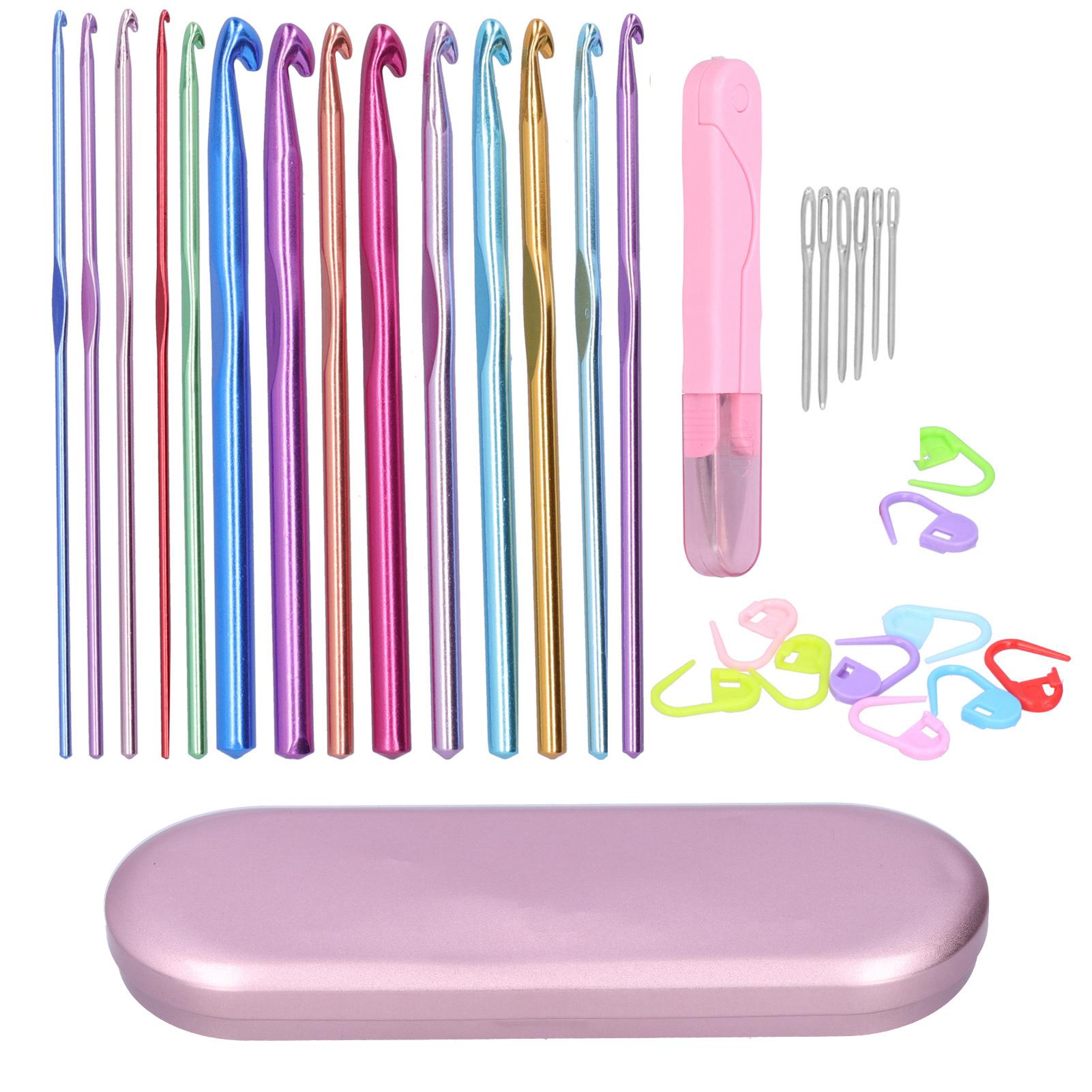 

Набор крючков для вязания Alumina, игла для вязания крючком, цветной свитер, инструменты для вязания, бытовые принадлежности, розовое золото розового золота