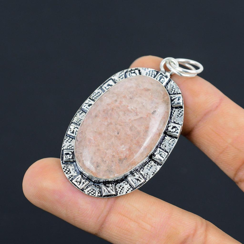 Halloween Deal Natural Strawberry Quartz New Pendant Jewelry 925 Sterling Silver
