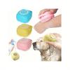 Tierbadbürste für Hunde & Katzen, Silikon-Massagebadbürste, Ideal zum Baden, Pflegen und zur Entspannung für Haustiere