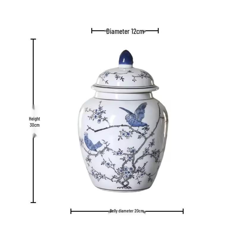 Chinese Retro Blue and White Porcelain Vase for Elegant Flower Arrangements