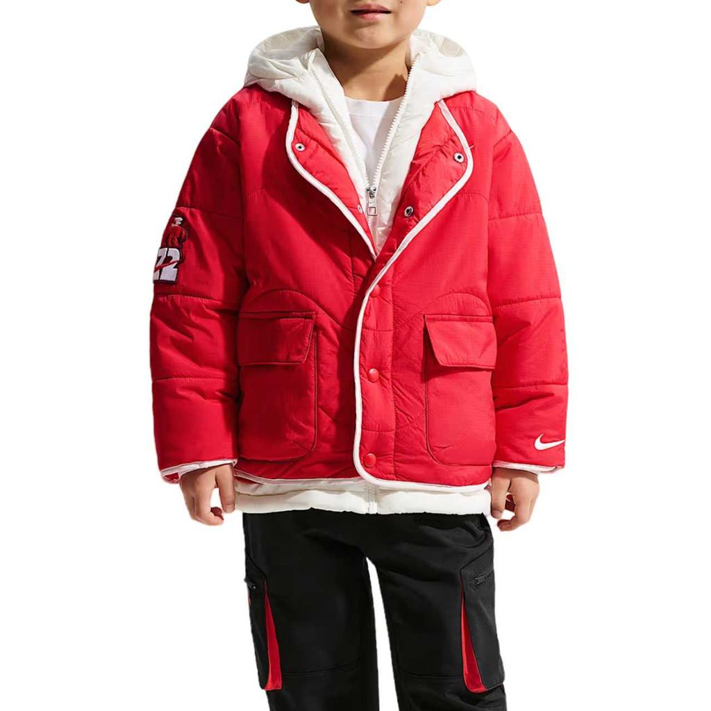 Nike Jacket Year Of The Horse Limited Edition New Year Style Warm Faux Two-Piece Drop Shoulder Kids Kids Jackets IU5334-657
