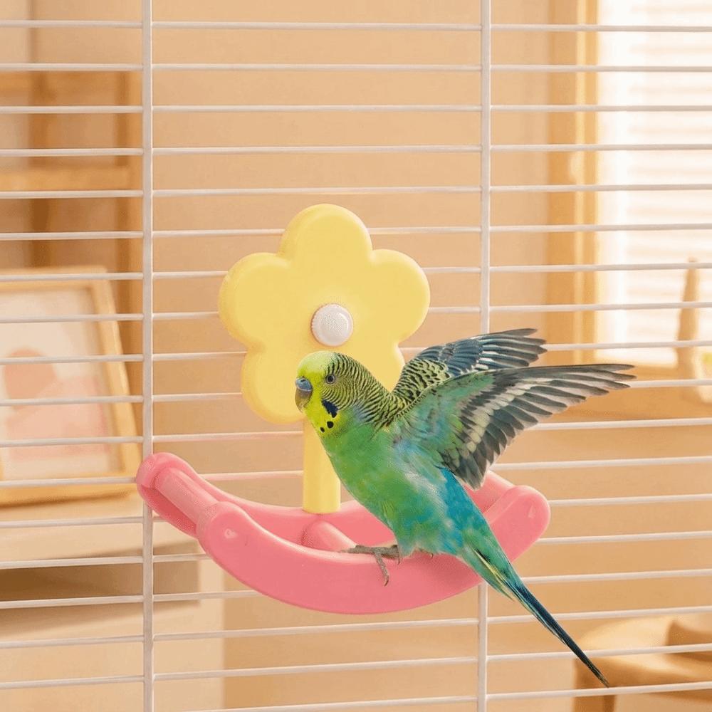 Bite Resistant Bird Rocking Perch Stand Hanging Parrot Pirate Ship Toy Cage Accessories