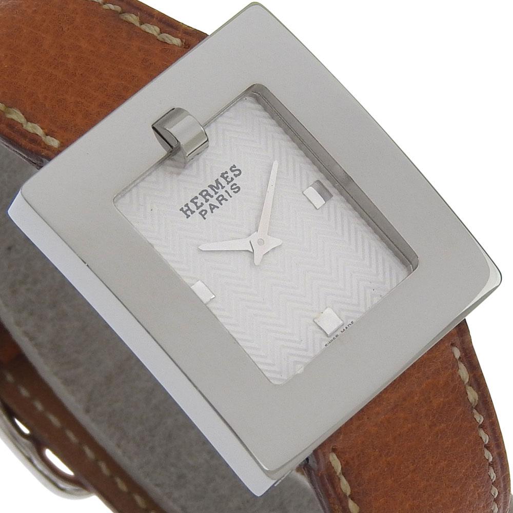HERMES Belt watch Watches BE1.210 WhiteDial Stainless Steel Quartz Analog display Women Used