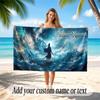 Octopus Sea Life Theme Soft Beach Towel Personalized Custom Name Text Towel Portable for Beach Pool Travel