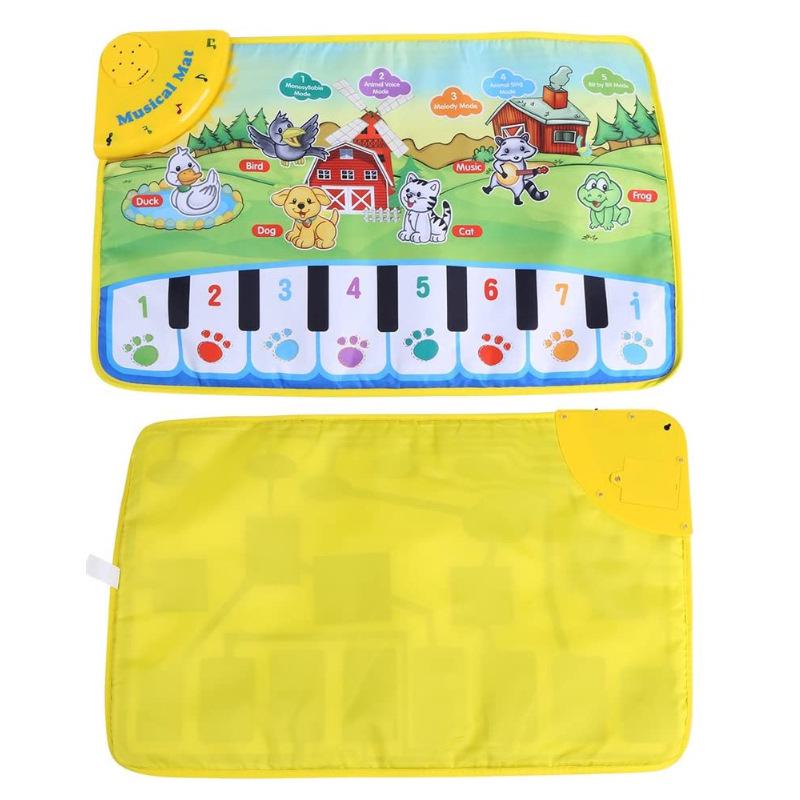 Animal Piano Mat: Children's Musical Education Blanket - English Version
