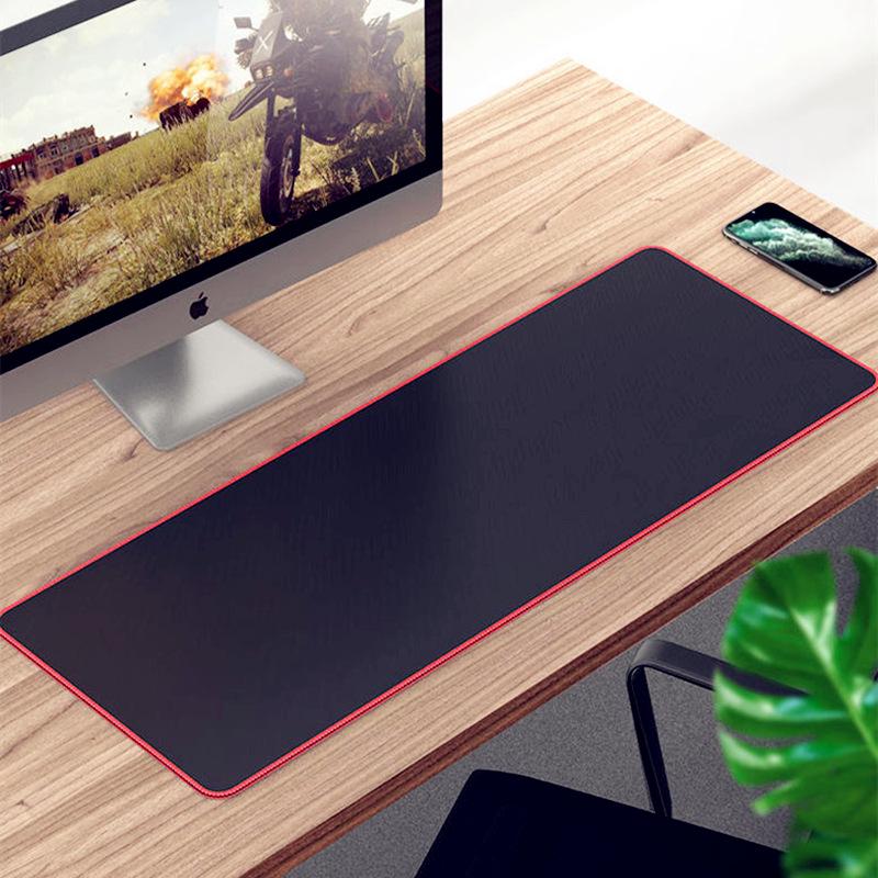 Non-Slip Waterproof Mouse Pad - Easy Clean, Extra Large, Medium Size, Pure Black Desk Mat for Office, Home, or Gaming