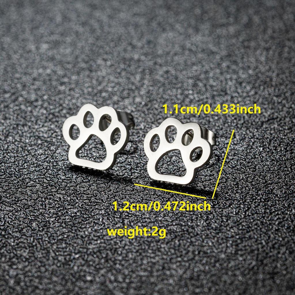 Niszowe Kolczyki Sztyfty ze Stali Nierdzewnej dla Kobiet – Design Żurawia Origami i Renifera, Kolekcja Mody 2025