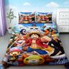 Luffy Duvet Cover Set One Piece Anime Cartoon Bedding Set Quilt Cover Comfortable For Bedroom Dormitory Teens Gifts