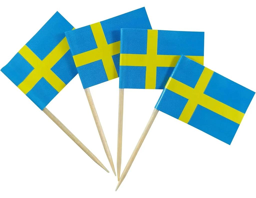 Thailand Toothpick Flags Picks, 100 Pcs Small Tiny Croatia Cupcake Toppers Stick Flags Double-sided for World Cup, National Day