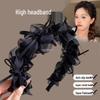 2025 Bowknot High Crown Hairband - Light Luxury Tooth Comb Headband for Women