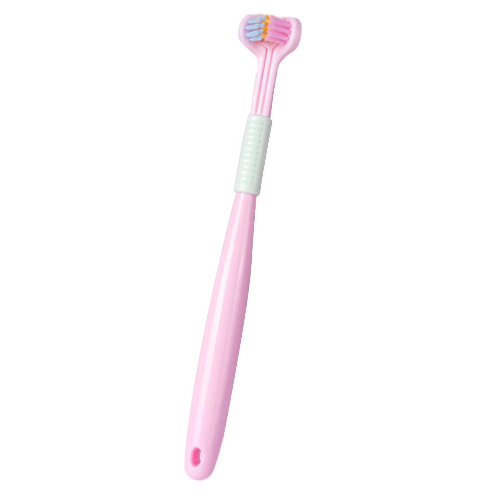 

Трехсторонняя зубная щетка для аутизма, сенсорная зубная щетка с мягкой щетиной, дорожная зубная щетка для детей, полный уход за зубами и деснами, нежная