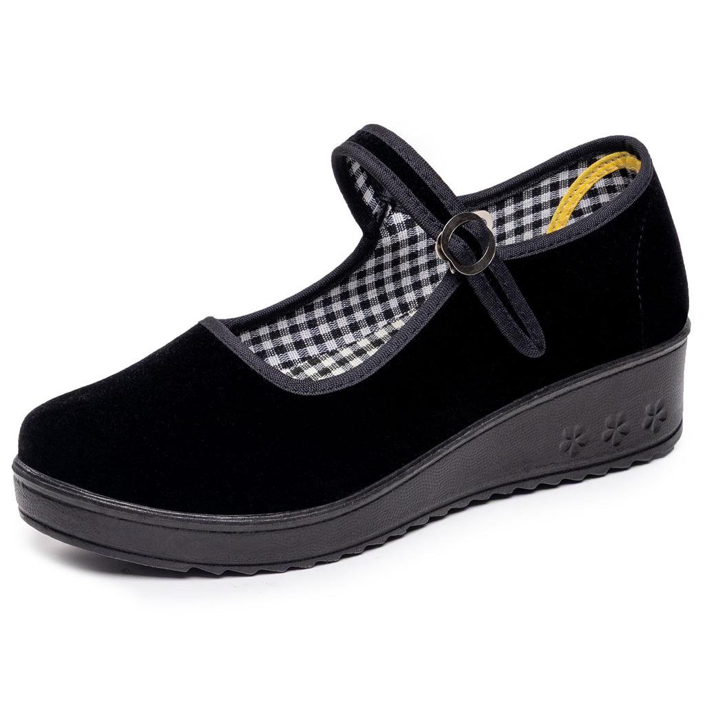 Women's Shoes Middle Aged Elderly Shoes Comfortable Not Tired Dancing Mom Shoes High Heel Work Shoes Hotel Shoes Casual Soft Walking All Day Sneakers