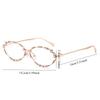 1PC Oval Punk Diamond Glasses Men's and Women's Luxury Fashion Trend Rhinestone Anti-blue Glasses Korean Version of Street Style Glasses