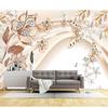Flower Mural For Walls 3d Jewelry Diamond Flowers Embossed Wallpaper Living Room Bedroom Wall Murals