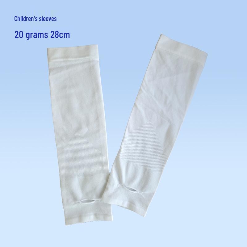 Custom UV Protection Ice Silk Arm Sleeves for Men & Women – Long, Solid Color, Summer Outdoor Wear