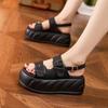 Platform sandals women's 2025 summer new small height increase muffin shoes casual fashion wear versatile cool slippers