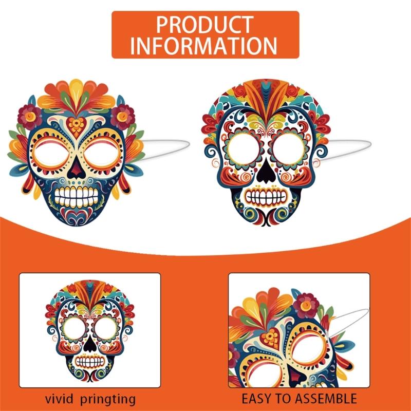 Full Bone Masquerade Masks Costume Masks Carnivals Bar Mexicans Party Cosplays