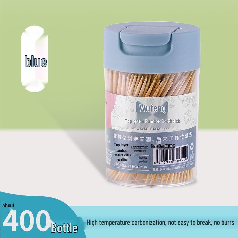 Einzeln verpackte doppelseitige Bambuszahnstocher - 400 Stück