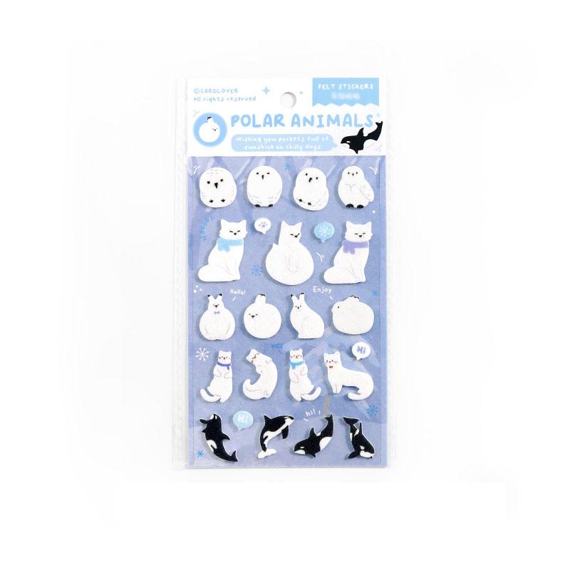 

Felt stickers, polar letters, soft and cute Arctic animal patterns, DIY decorative tents, collage elements сливовый