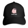 Haaaam Gurl Funny Pig Puns Dark Bg Baseball Cap Streetwear Hip Hop Trendy Vintage Retro Embroidered Lightweight Packable