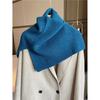 Scarf women's winter new fashion outer pullover scarf women's solid color neck cover wool knitted sweater shawl