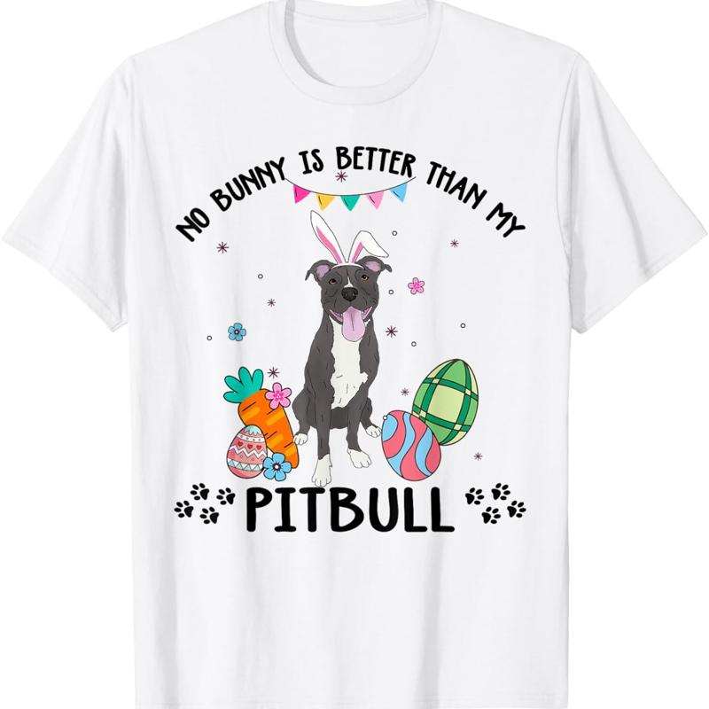 No Bunny Is Better Than My Black Pitbull Dog Easter Day T Shirt S разноцветный
