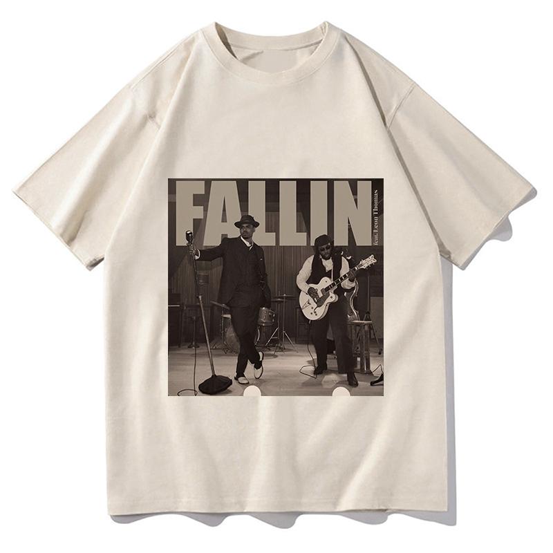 Chris Brown Fallin TShirt Graphic T Shirts Unisex Unisex Fashion Vintage Street Short Sleeve T Shirts Casual Pure Cotton Streetwear